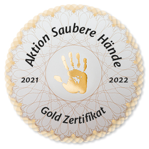 Gold-Zertifikat „Aktion saubere Hände“ für das Bezirkskrankenhaus Schwaz