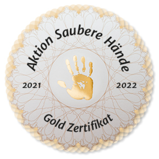 Goldzertifikat Aktion Saubere Hände